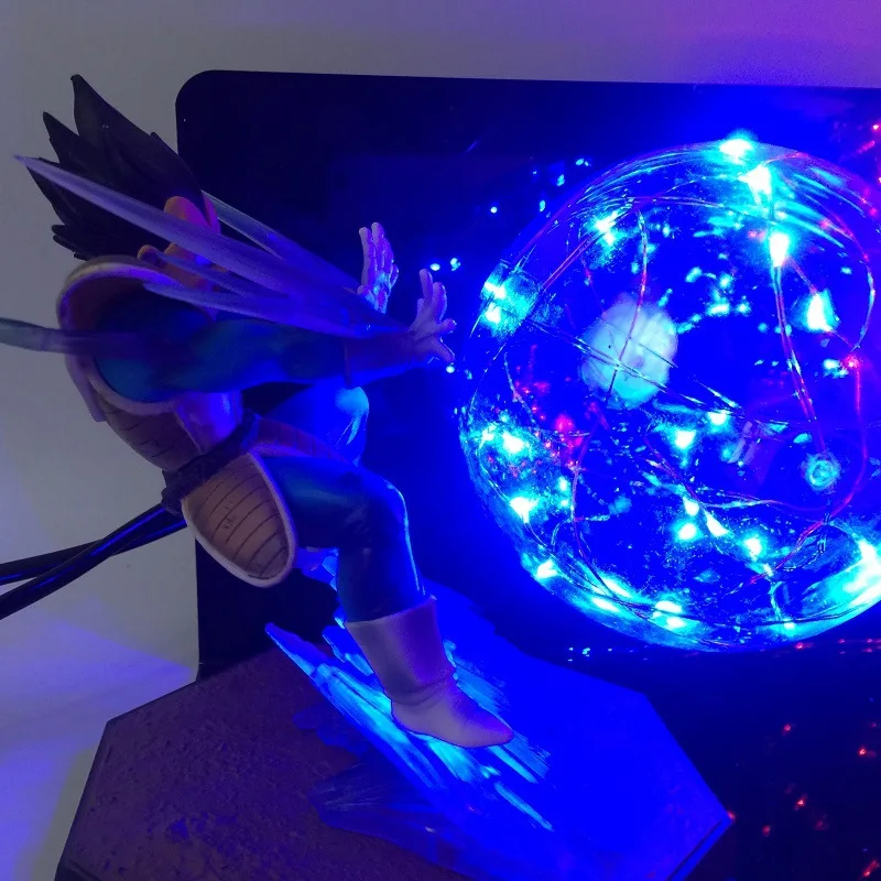 Аниме Dragon Ball Z фигурки, светодиодный Игрушка-ночник Сон Гоку против Вегета, бои с эффектом бомбы, фигурка, Подарочные игрушки