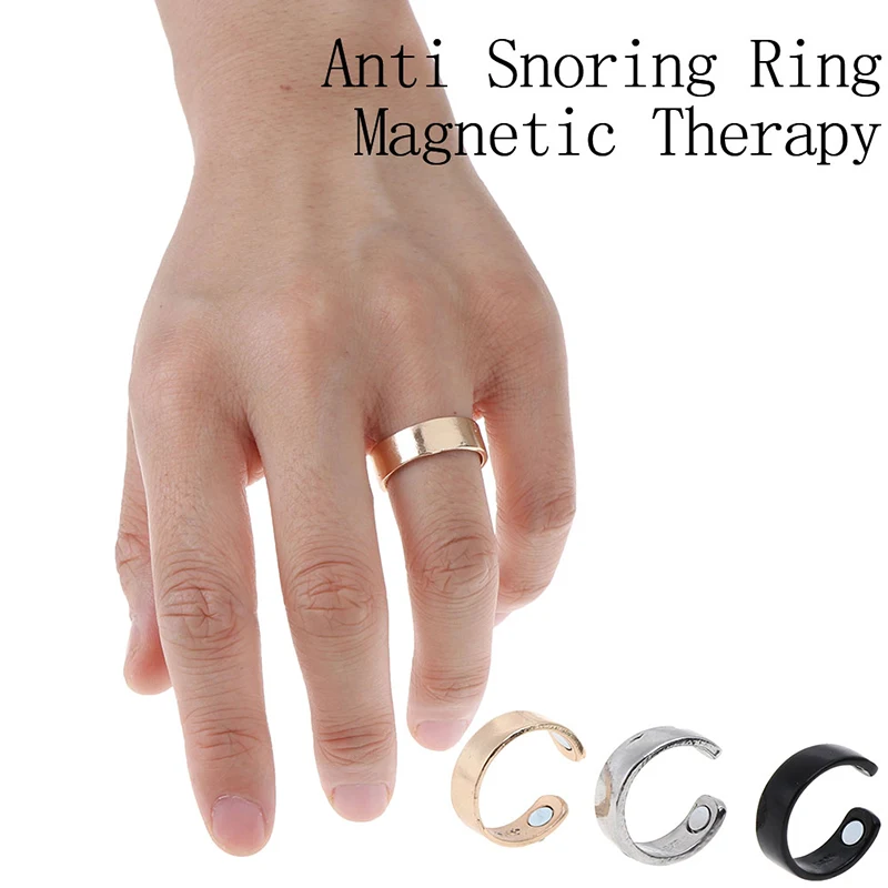 1PC Anti Snore Ring Titanium Alloy Treatment Reflexology Anti Snoring Apnea Sleeping Device 3 Colors