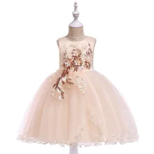 A-Line Sleeveless Flower Girl Dresses For Wedding Tulle Champagne First Communion dresses Children Gowns For Evening Party Wedding Party Dress A-Line Sleeveless Flower Girl Dresses For Wedding Tulle Champagne First Communion dresses Children Gowns For Evening Party Wedding Party Dress