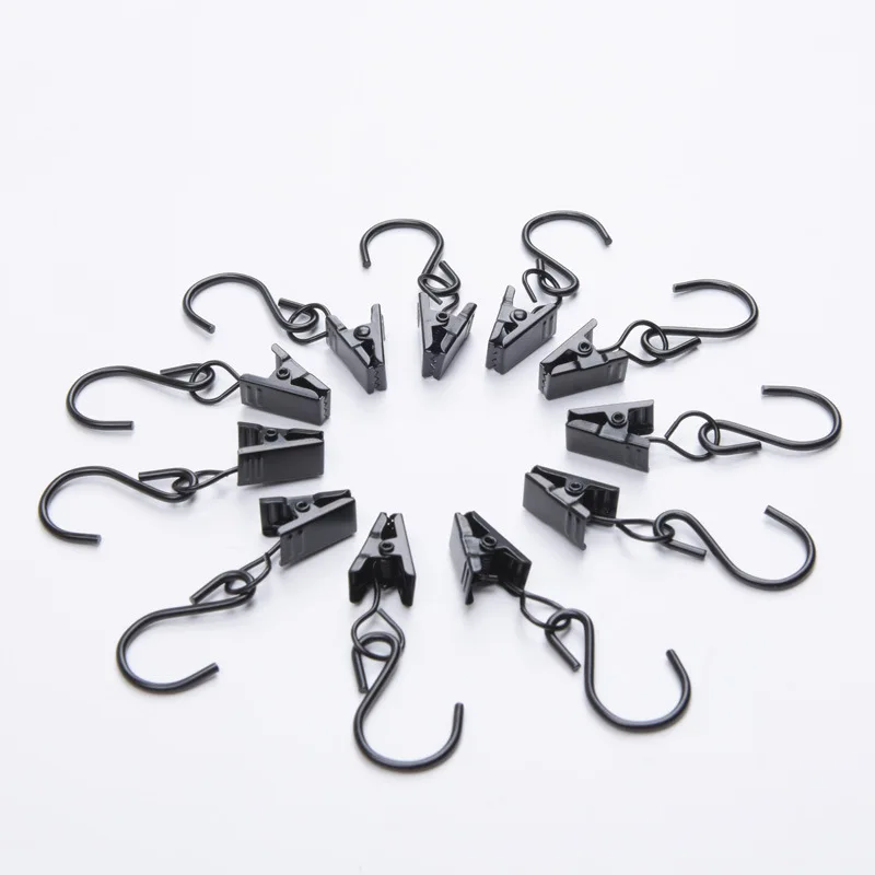 20pcs Stainless steel Curtain Rod Clips High Qaulity Tiebacks for