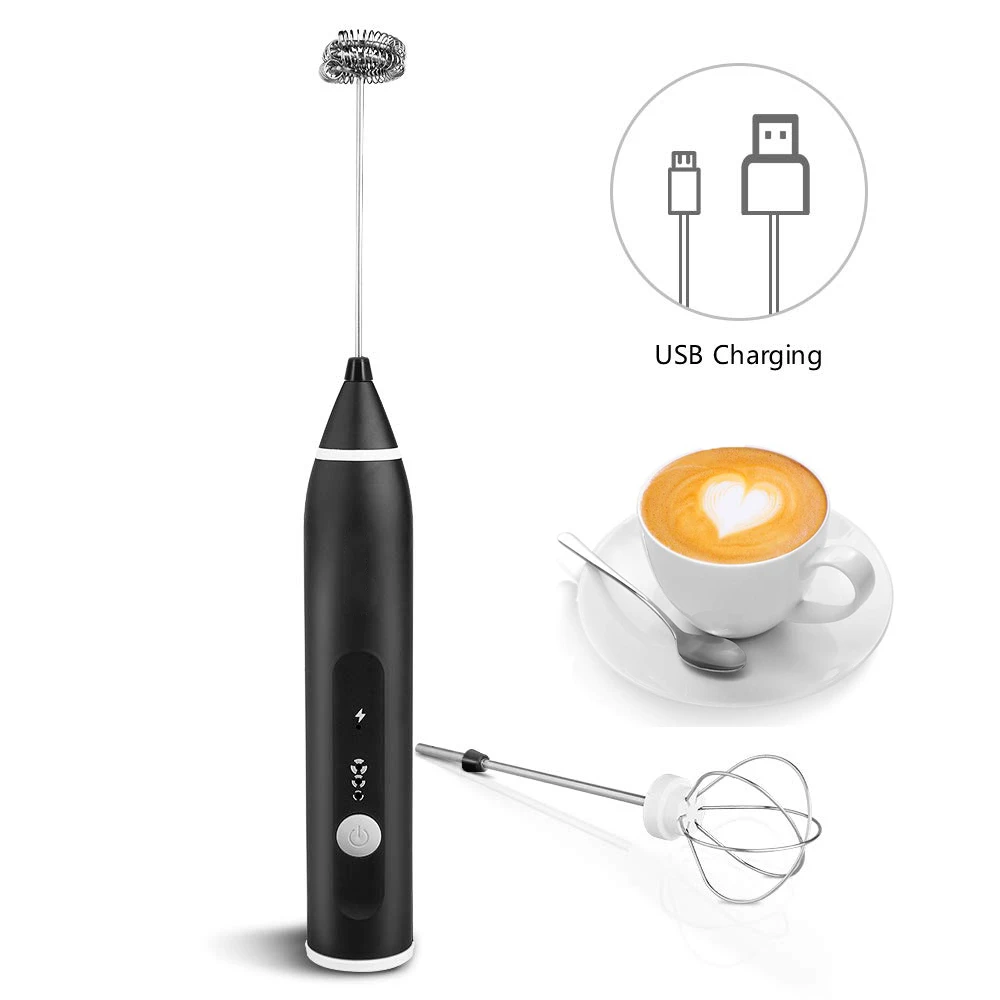 Elektrisch Milch Kaffee Frother Handgehalten Schneebesen Shaker Mixer Kochen Neu