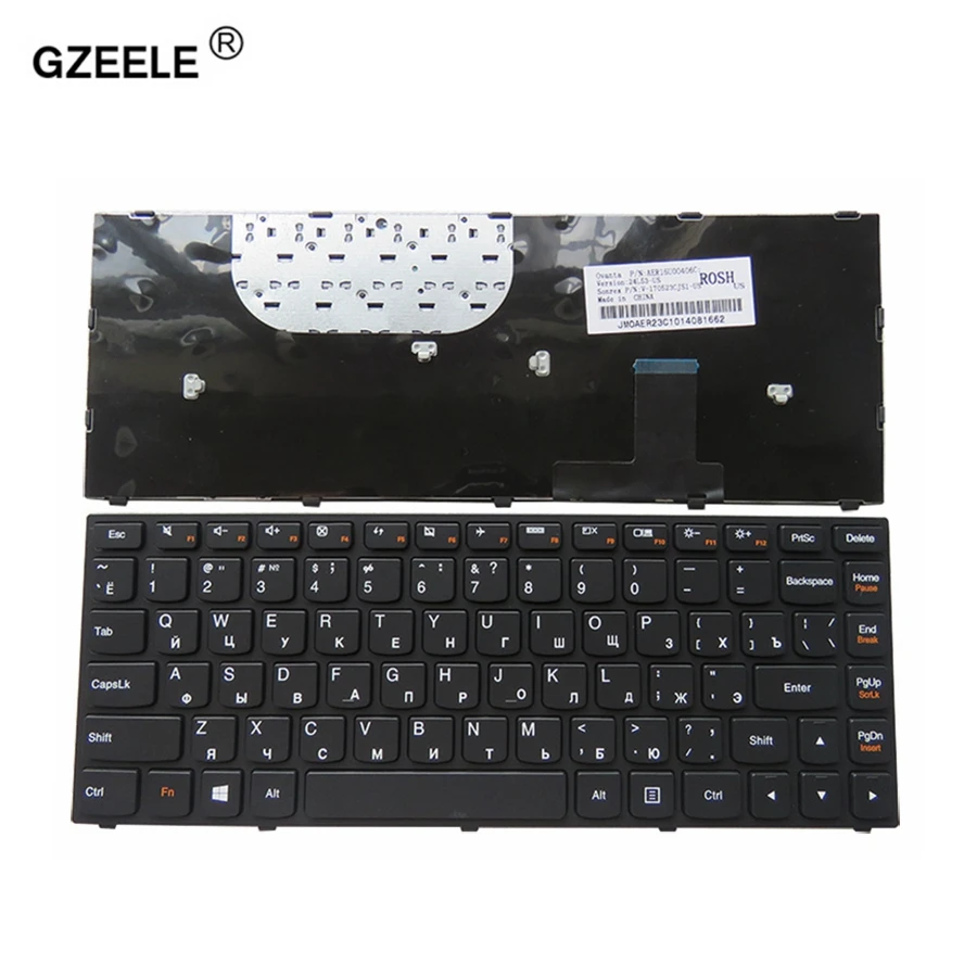 Gzeele russo novo teclado para lenovo ideapad