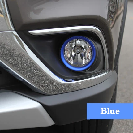 Для Mitsubishi Outlander передняя противотуманная фара декоративная крышка кольца наклейки внешняя модификация украшения - Цвет: blue