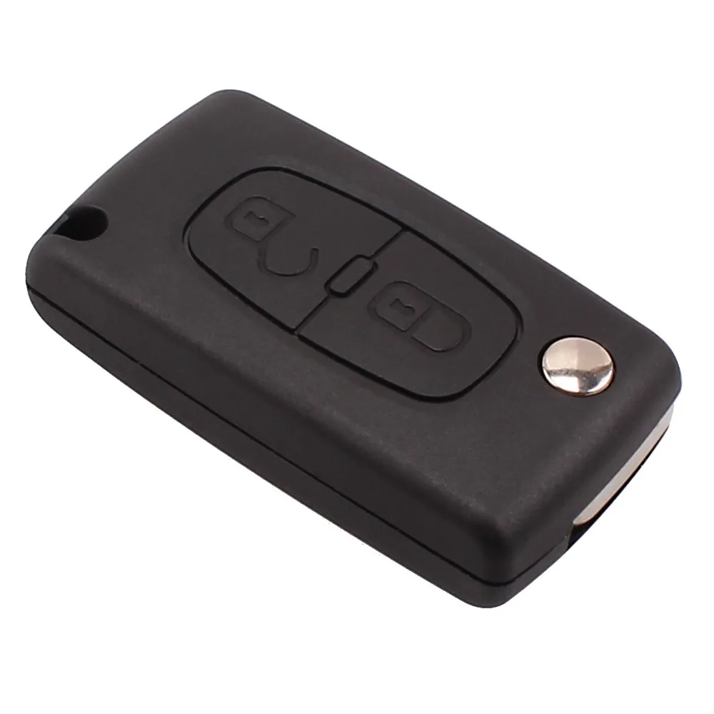 Замена 2 кнопки дистанционный складной ключ чехол для ключей для peugeot 207 307 308 407 807 CE0536 с Батарея держатель