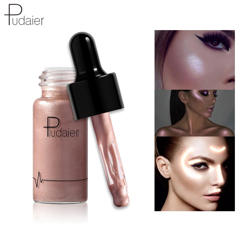 

Pudaier 12Colors Liquid Highlighter Shimmer Shine Lasting Brighten Eye Lips Face Make Up Cream Concealer Bronzer Highlighter
