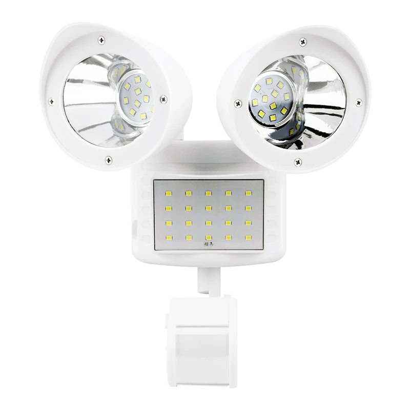 Solar Powered Motion Sensor Lights 42 LED Three Head Spotlight Spot Light Outdoor Floodlight Yard Light For Home Garden Yard(white)(1)