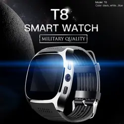 2018 T8 Bluetooth Smart часы с Камера музыкальный плеер Facebook WhatsApp синхронизации SMS Smartwatch Поддержка SIM карты памяти для Android и т. д