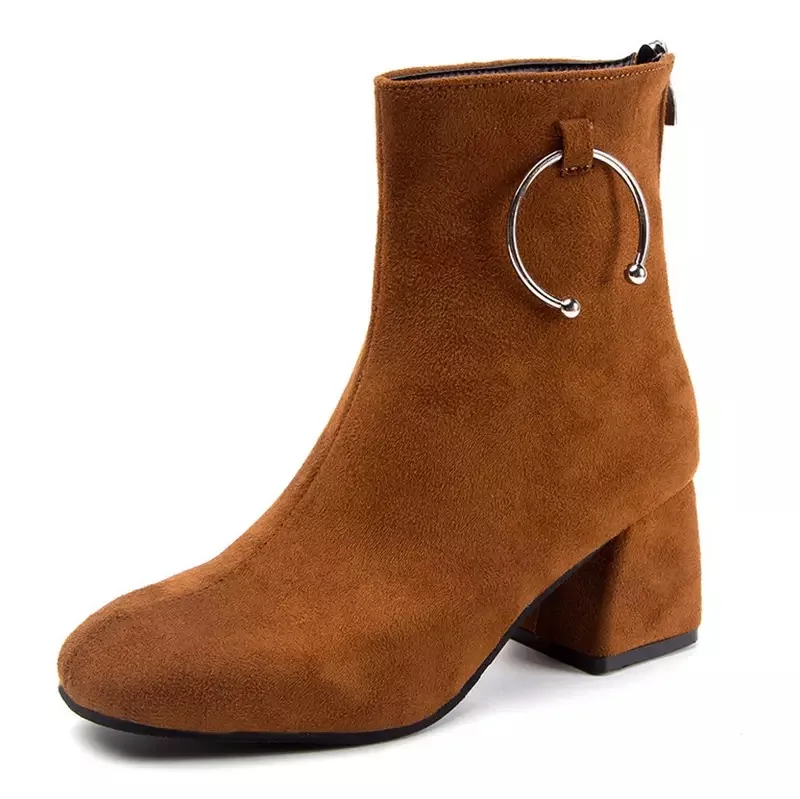 

2017 african women winter boot high heel pu Material High Heel Boot