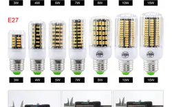 Светодио дный Кукуруза лампы High Lumen 5 шт./упак. 3 Вт E12 E14 E27 SMD5733 светодио дный лампа 110 V 220 V 3 Вт Spotlight светодио дный свет свечи Luz свет Рождества