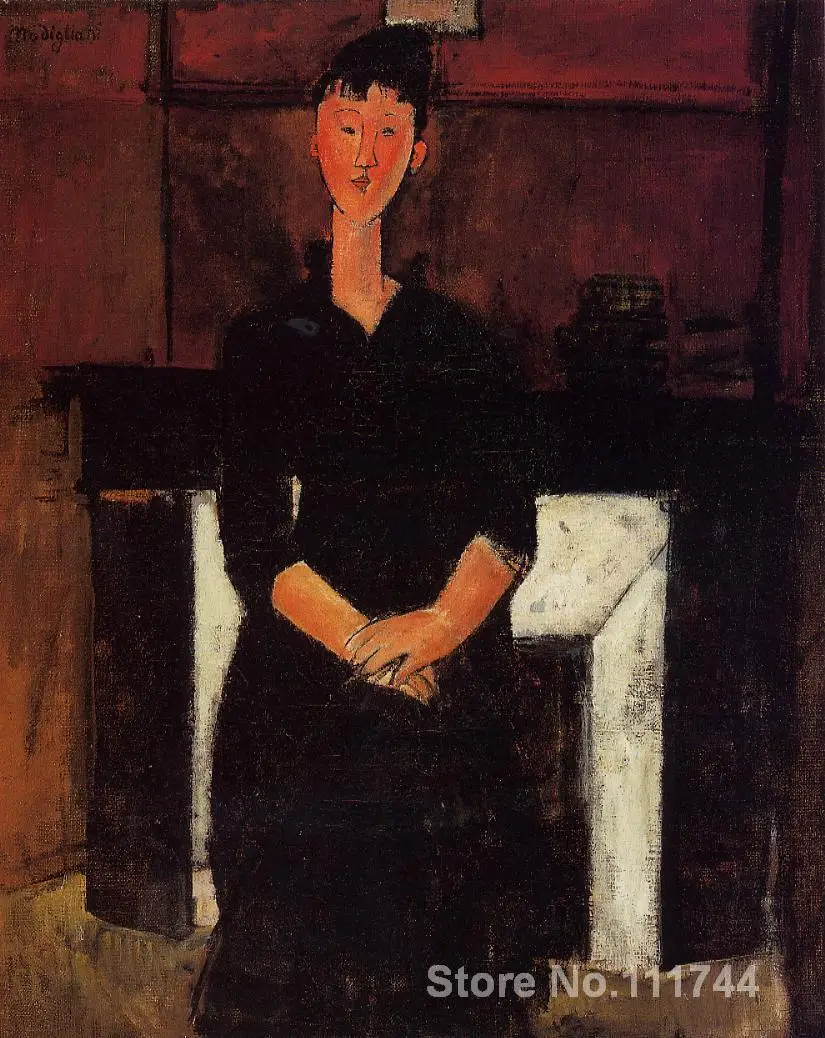 Художественная кухня женщина сидя перед камином картины Amedeo Modigliani домашний