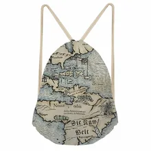 Noisydesigns real world map Newest Bear School Drawstring Bag Couple Lover Shoe Backpack Pocket String Storage Rucksack