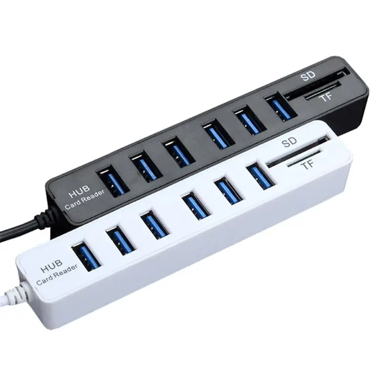 

High Speed USB 2.0 HUB Combo 6 Ports Expander Multi USB Splitter With SD/TF Card Reader for PC Computer Tablet Accessories