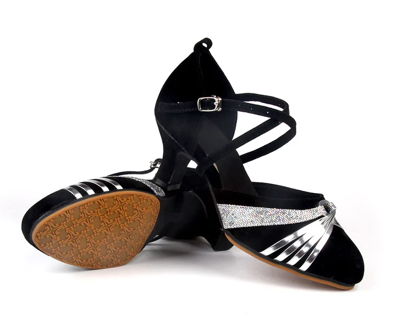 Женские туфли для латинских танцев на высоком каблуке, летние туфли для танго, бальных танцев, большие размеры 33-42