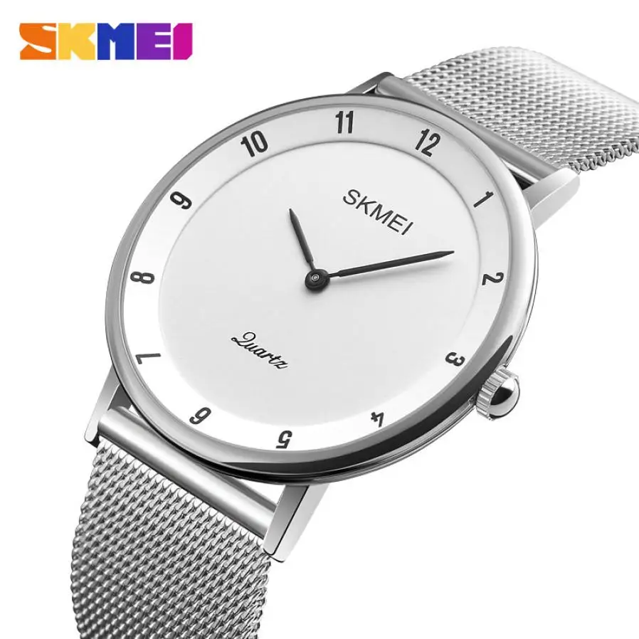 

SKMEI Luxury Brand Men Quartz Watches Ultra Thin Stainless Steel Clock Male Sport Watch Waterproof Casual Relogio Masculino 1264