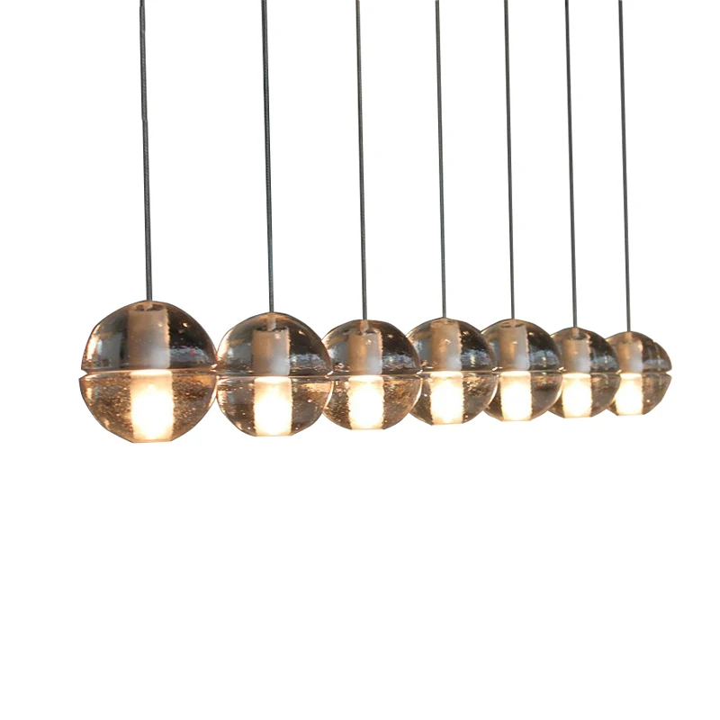 LED Crystal pendant Light Meteor Shower 7 ball lights Fixtures with Led bulbs Lamp for dining room home deco lighting Wholesale Lights & Lighting