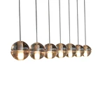 Best Price as low as $364.72 LED Crystal pendant Light Meteor Shower 7 ball lights Fixtures with Led bulbs Lamp for dining room home deco lighting