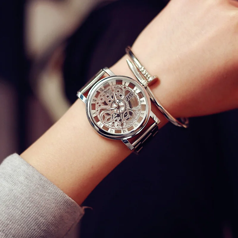 New Fashion Brand Hollow Watch Neutral Personality Golden Unique Wrist Watches Men Women Watch Clock Relogio Feminino Bayan Saa New Fashion Brand Hollow Watch Neutral Personality Golden Unique Wrist Watches Men Women Watch Clock Relogio Feminino Bayan Saa