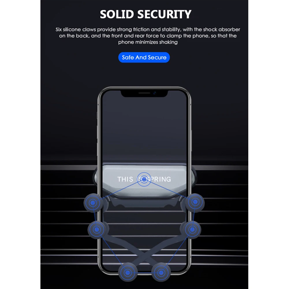 Универсальный 360 градусов гравитации держатель на вентиляционное отверстие автомобиля держатель подставка для iPhone 7-точка Поддержка автоматического захвата мобильный сотовый телефон gps Держатели