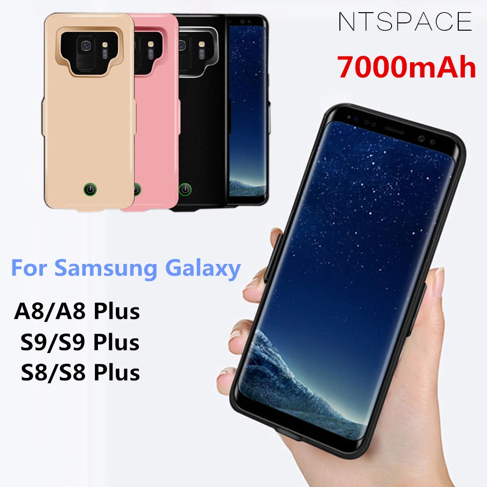 Kaufen Für Samsung Galaxy S9 S8 A8 Batterie Fall 7000mAh Power Bank Ladung Abdeckung für Samsung S9 S8 Plus Ultra dünne Batterie Lade Fall