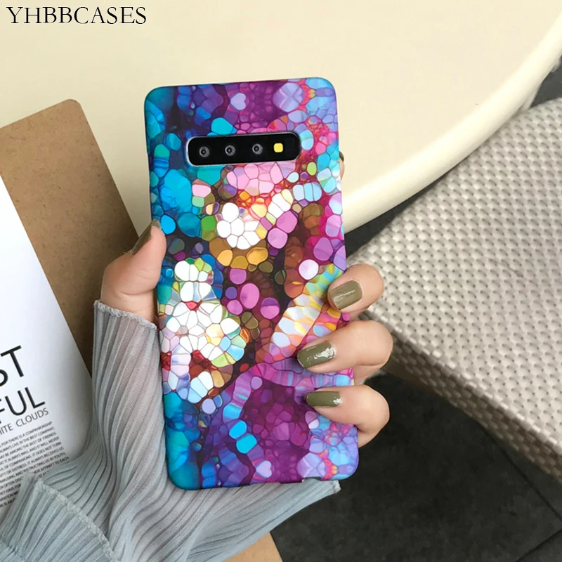 YHBBCASES чехол с абстрактными цветами для Samsung Galaxy S10 S8 S9 Plus Ретро Цветные Цветочные