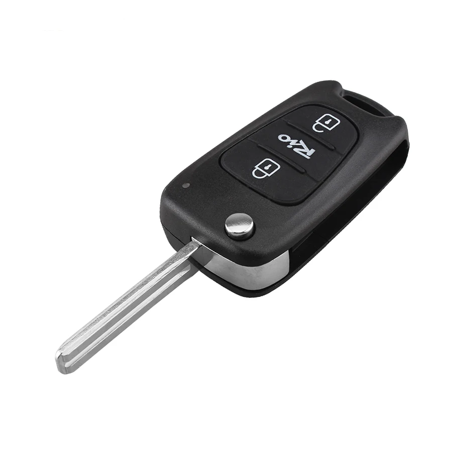 

Car Styling 3 Button Folding Flip Car Key Case For Kia Rio Remote Key Fob Cover Replacement with Uncut blade