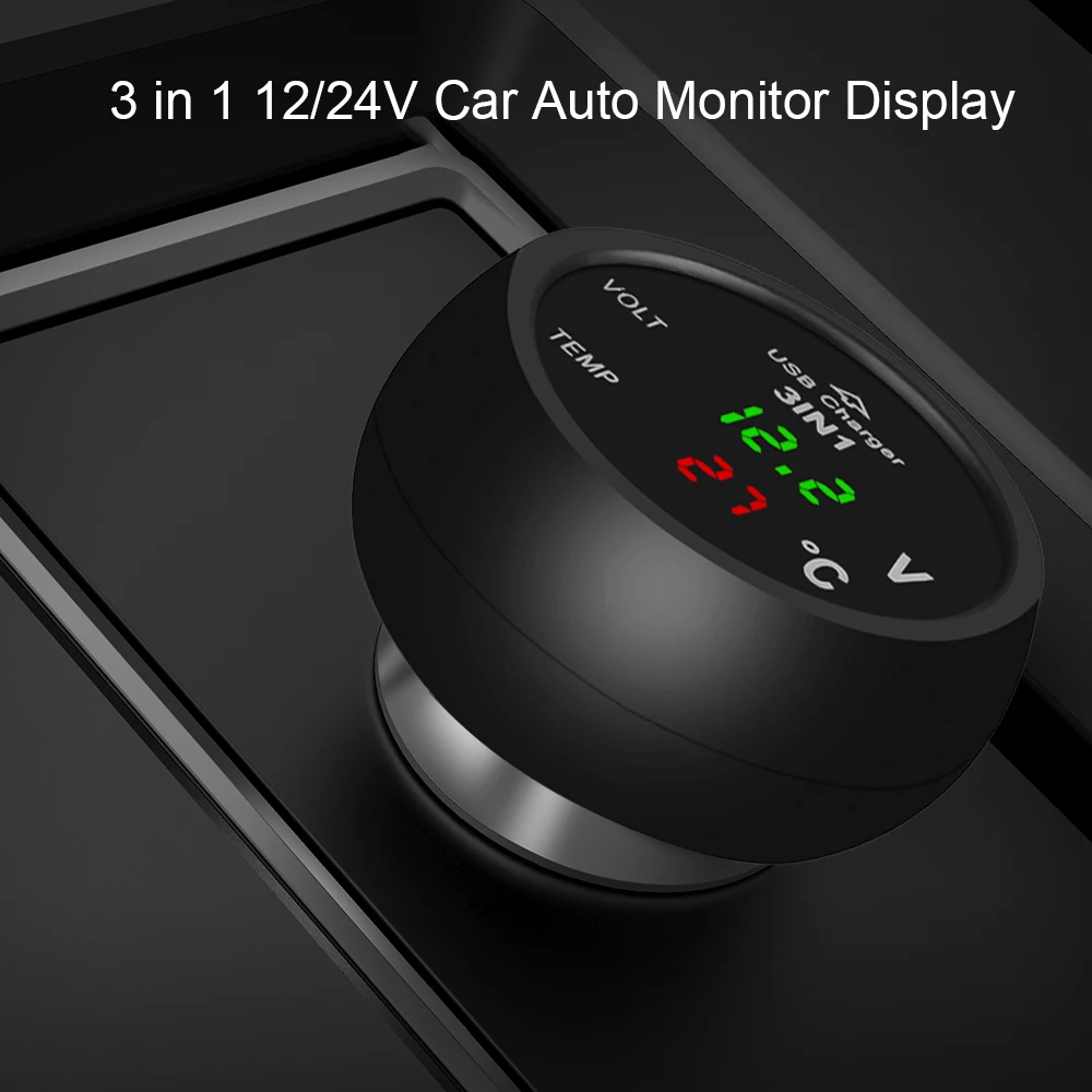 KEBIDU 12/24 V авто светодиодный цифровой вольтметр измеритель с дисплеем Дисплей