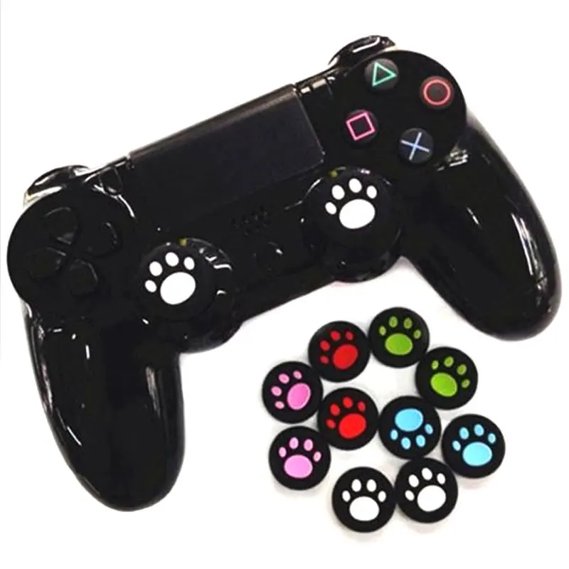 4Pcs Cat Paw Joystick Silicone Controller Thumbstick Caps For PS4 Xbox