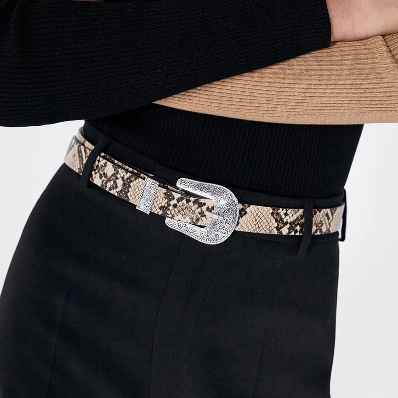

Dvacaman 2019 Trendy ZA Design Snake Skin Pendant Belly Chains Women Retro Maxi Statement Belly Chains Party Gift Jewelry Female