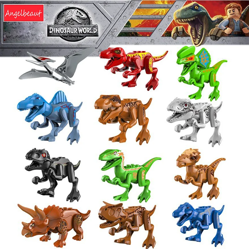Dinosaurs Legoings Jurassic World Park Tyrannosaurus Assemble Blocks Classic Compatible With Leggings For Set Kids Toys Gifts