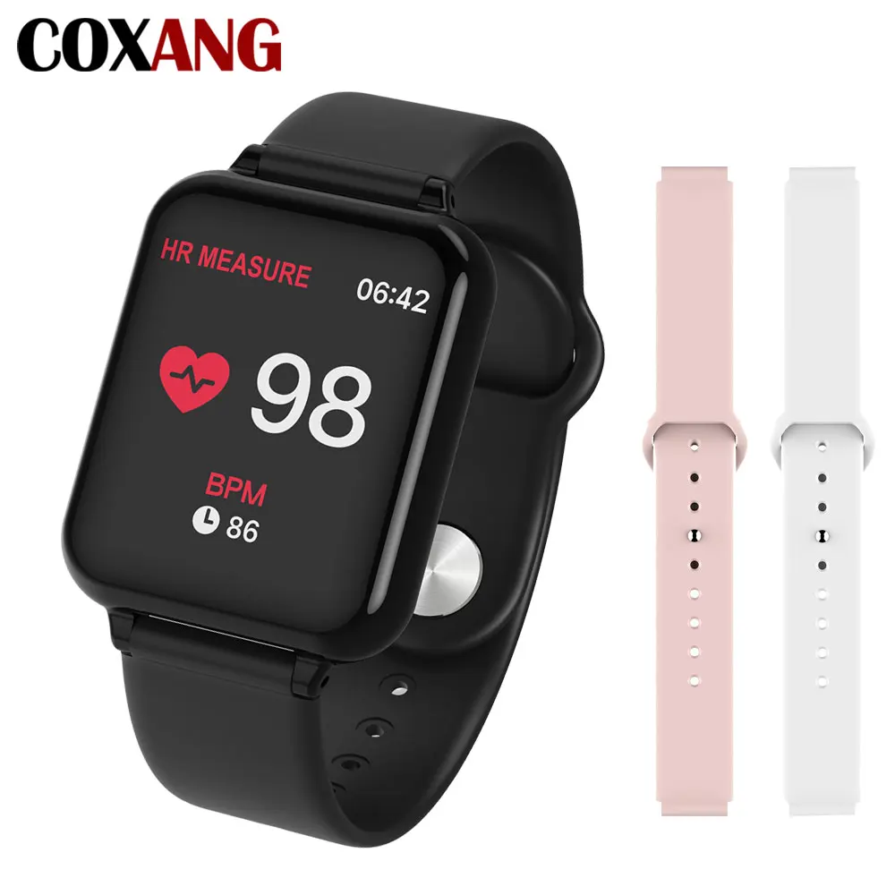 

COXANG B57 Smart Watch Men Women Heart Rate Tracker Blood Pressure Pedometer Waterproof Sports B57 Smartwatch For Android Apple