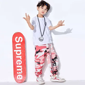 

New Summer Hip-Hop Clothes Boys Suit Kids Hip hop Loose Fashion Handsome DQL119