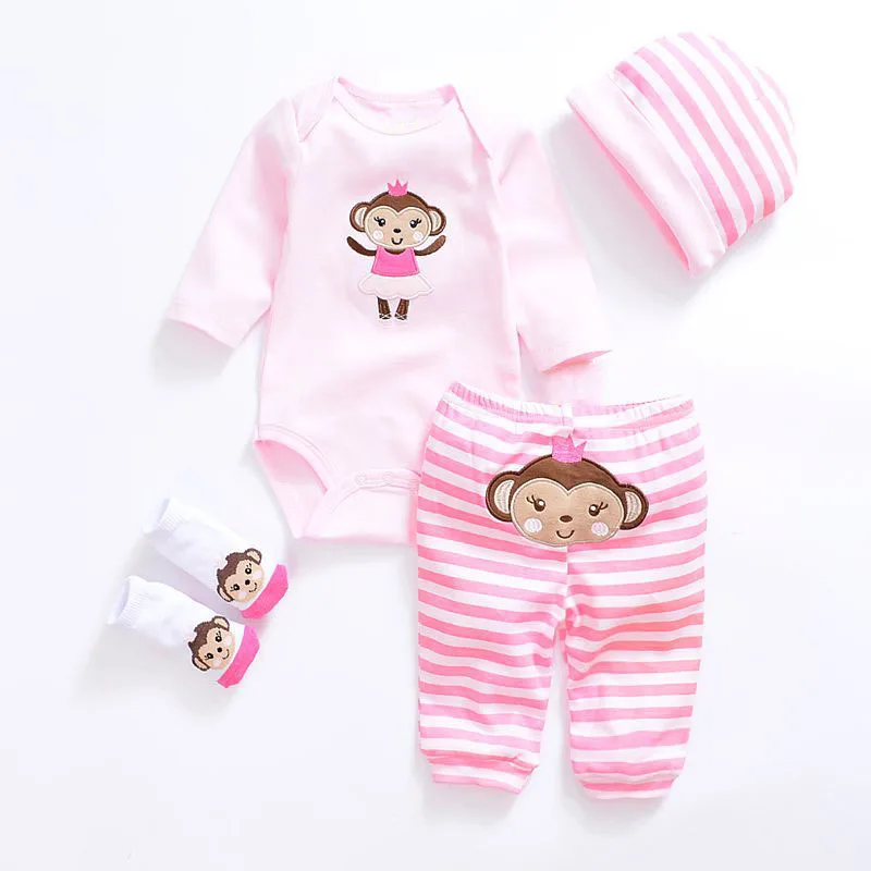 Комплект одежды для новорожденных мальчиков, комплект одежды унисекс из хлопка с круглым вырезом и длинными рукавами, Детский костюм пляжного типа для девочки Ropa BeBeSuit