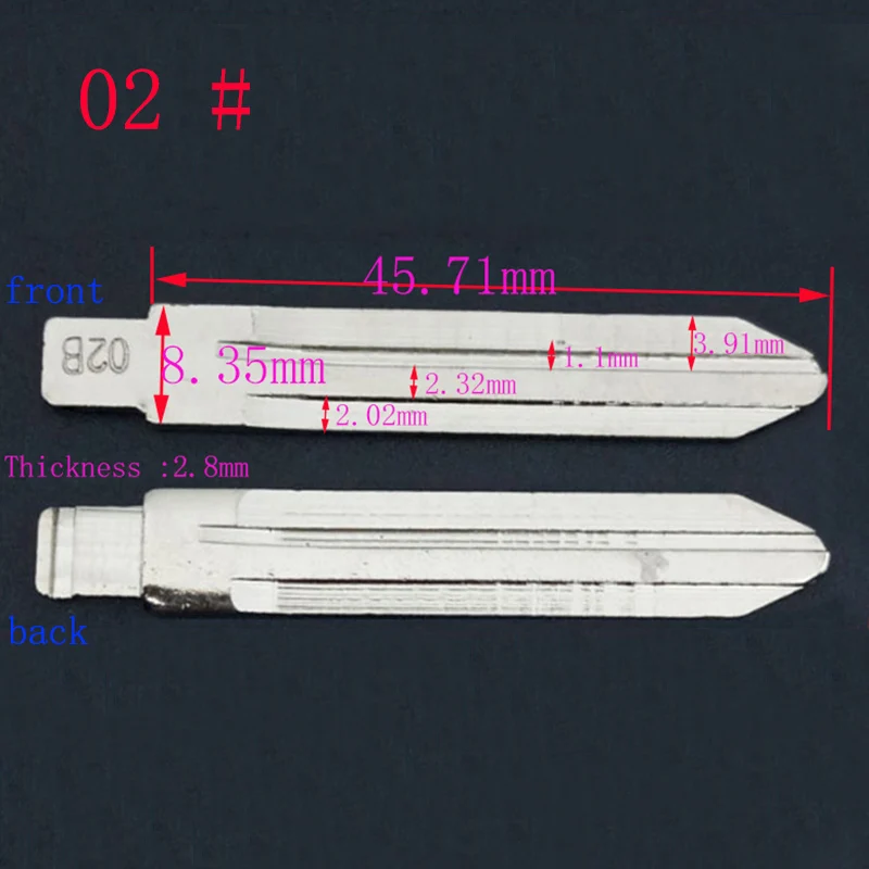 Remote Key Blade 1/2/5/15/27/31 Car key embryo For Kia Toyota Right Left Blade Car Key Embryo No.15 No.31 replacing the key head