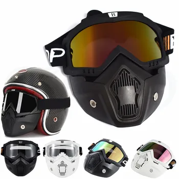 

Hot new men and women motorcycle glasses goggles windproof mask riding helmet open half helmet or retro helmet for Harley Ducati