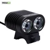 Excellent WOSAWE Bike Handlebar Lamp Lights Bicycle Accessories Aluminum Bike Torch Waterproof 1800 Lumen USB Charging 2 LED 200-800m 9