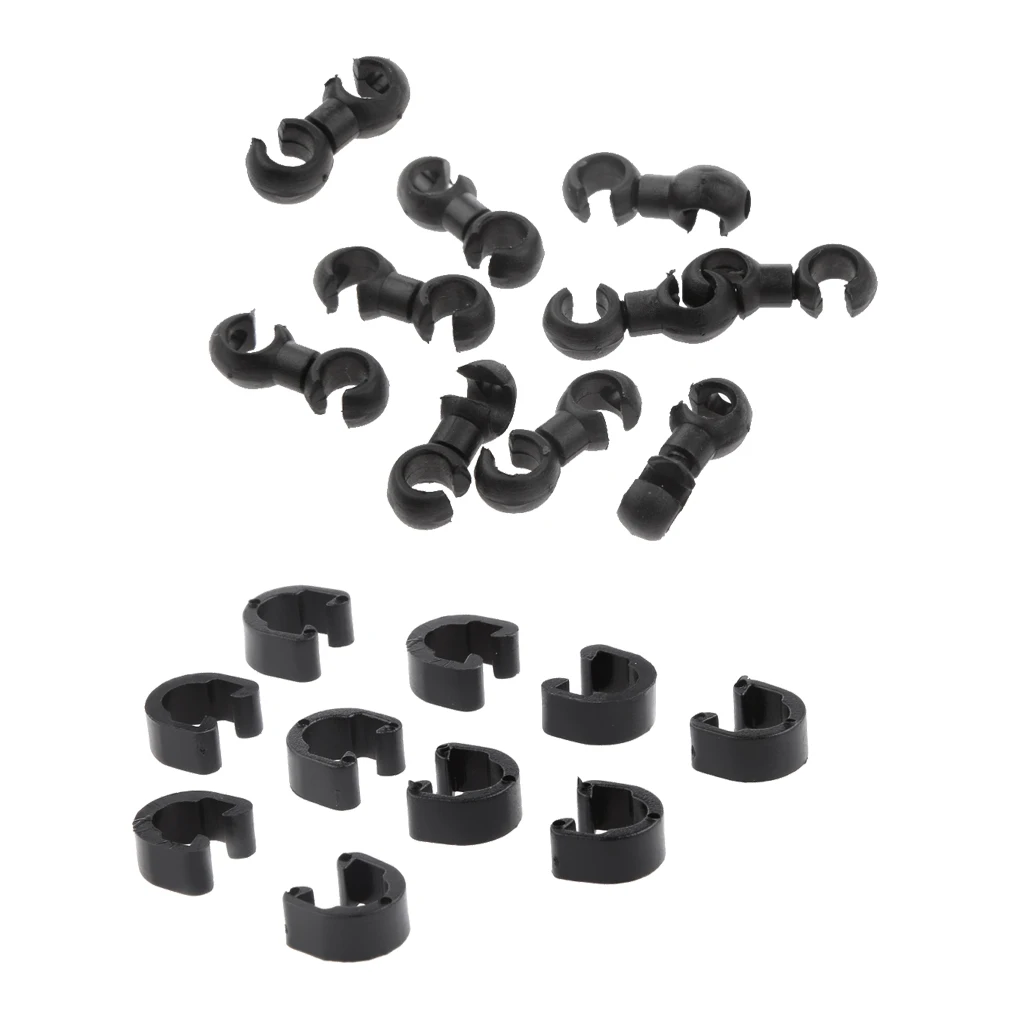 10x S Shaped Hook Clips Brake Cable Wire Ties Buckle Rotate Bike Bicycle MTB