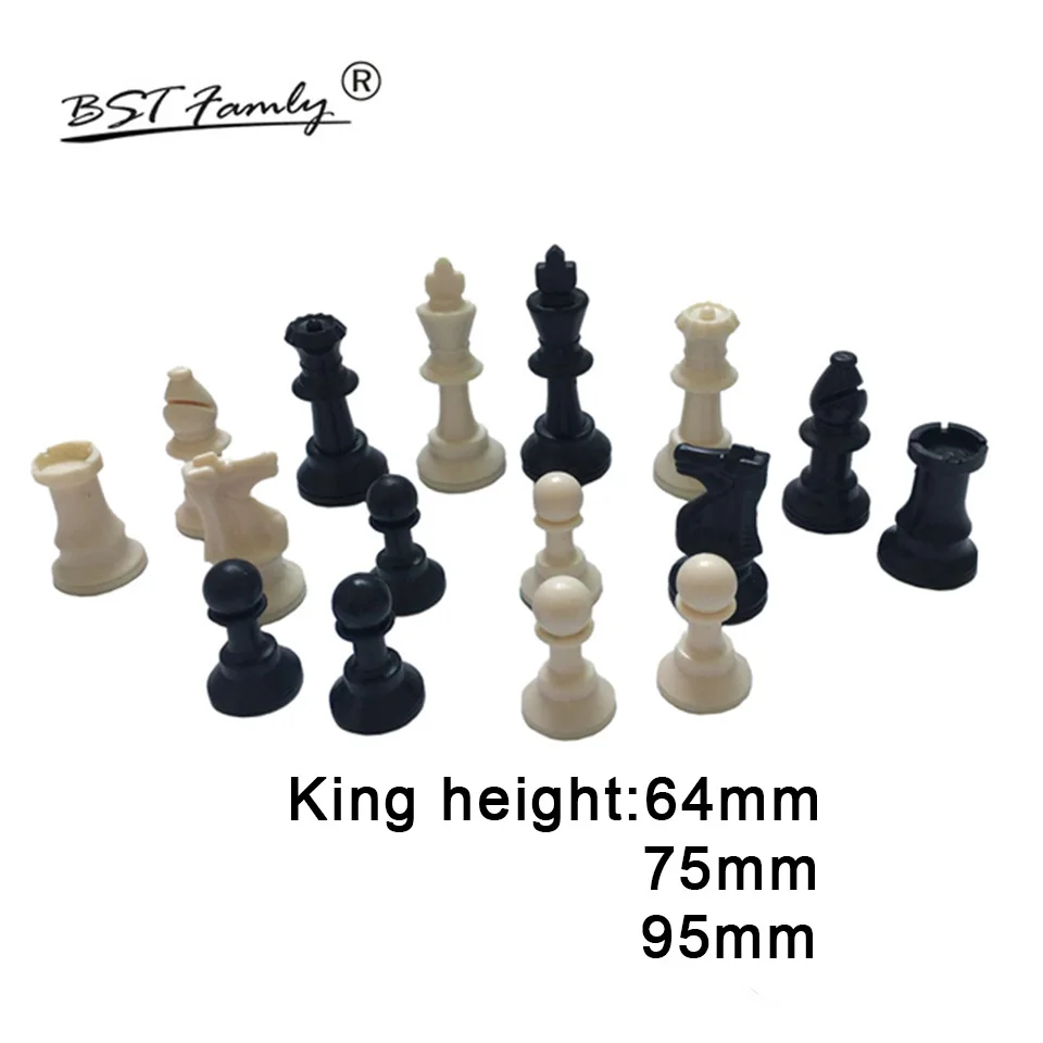 BSTFAMLY King набор пластиковых шахматных фигур 64/75/95 мм удобный светильник для