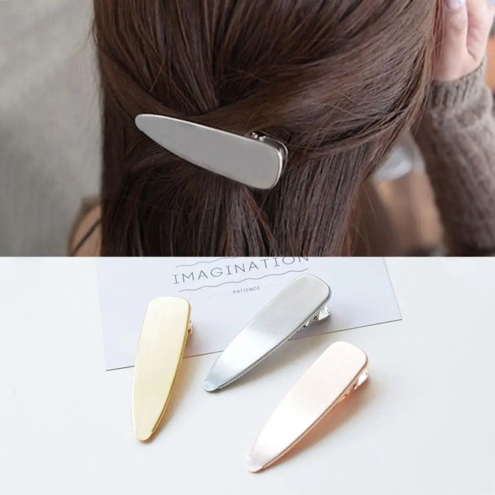 

New Fashion Retro Hair Clip Brushed Matte Metal Hairpin Simple Wild Smooth Face Hair Clip Hair Accessories For Dropshipping