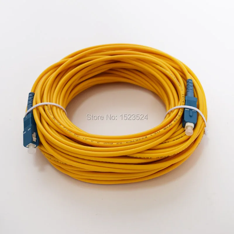 

Free Shipping SM SX 3mm 20M 9/125um Fiber Optic Jumper Cable SC/UPC-SC/UPC Fiber Optic Patch Cord