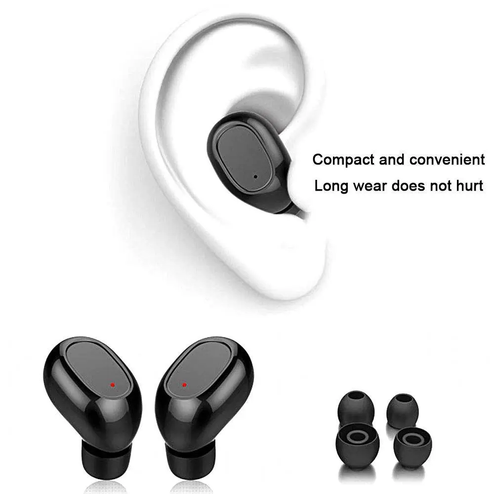 2 в 1, беспроводные Bluetooth наушники, мини-динамик, набор V4.1, настоящие беспроводные стерео HIFI наушники, гарнитура с сенсорным управлением, водонепроницаемая w