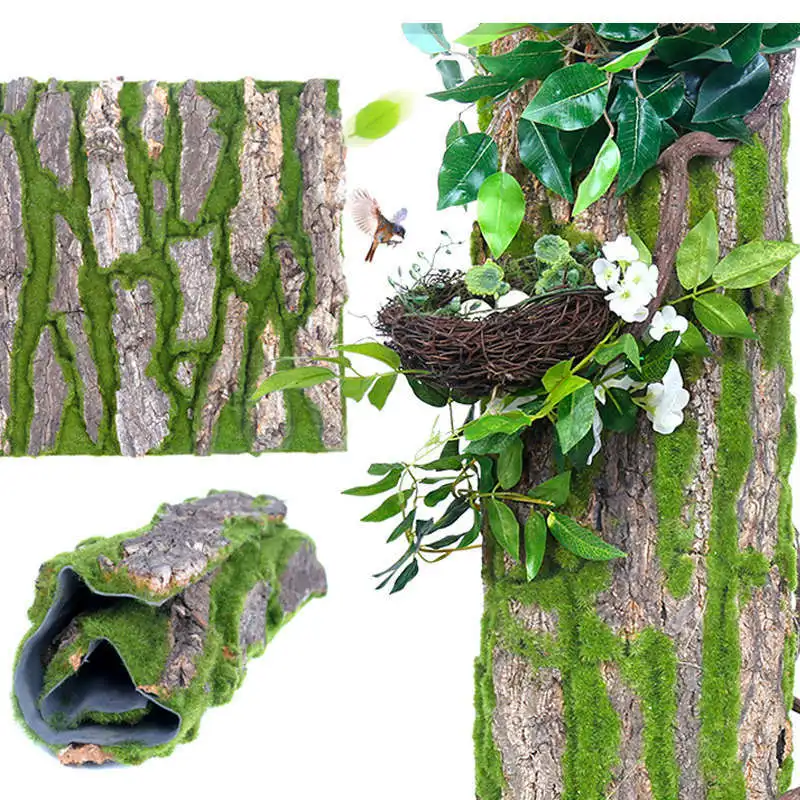 Artificial Moss Faux Green Plant Fake Vine Flower Simulated bark