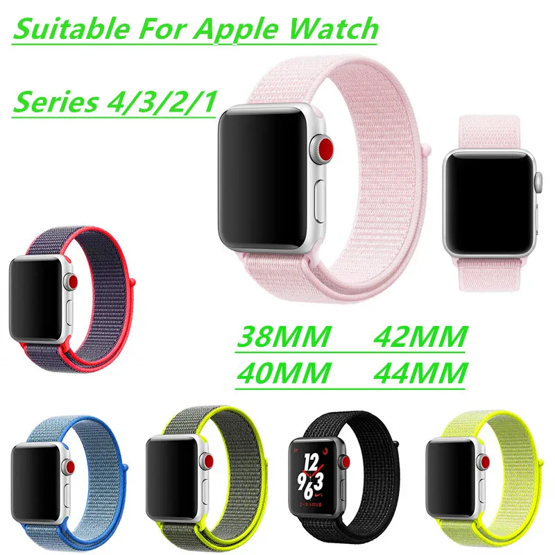 

Apple Watch Band Sports Nylon Loop Strap For Apple Watch4/3/2/1 Strap Lightweight Breathable Band For Iwatch Series44/42/40/38mm