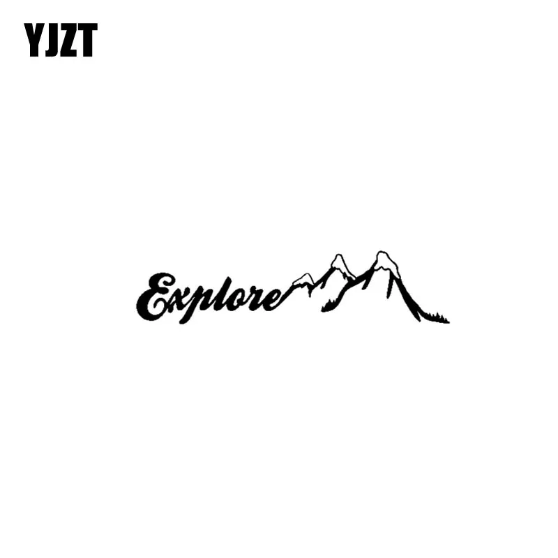 

YJZT 17.8CM*4.2CM Explorer Adventure Vinyl Motorcycle Personality Car Sticker Decals Black/Silver C13-000392