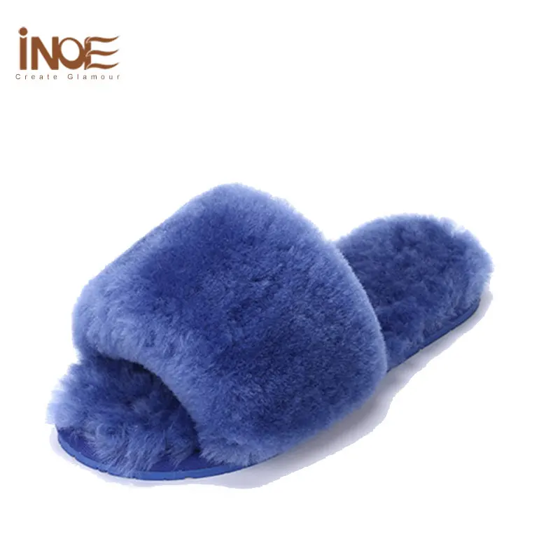 New Arrival Sheepskin Leather Bedroom Slippers Women S Shoes
