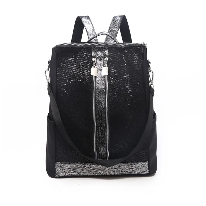 

New 2019 Fashion Women Backpack Big Crown Sequins Backpack Wholesale Women Leather Backpack School Bags
