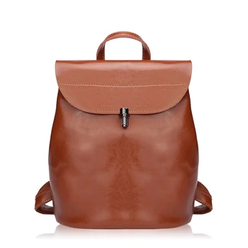 

Fashion Women's Genuine Leather Backpacks Girls School Bag Cowhide Shoulder Bags Ladies Back Packs Travel Bag Bolsas Feminina