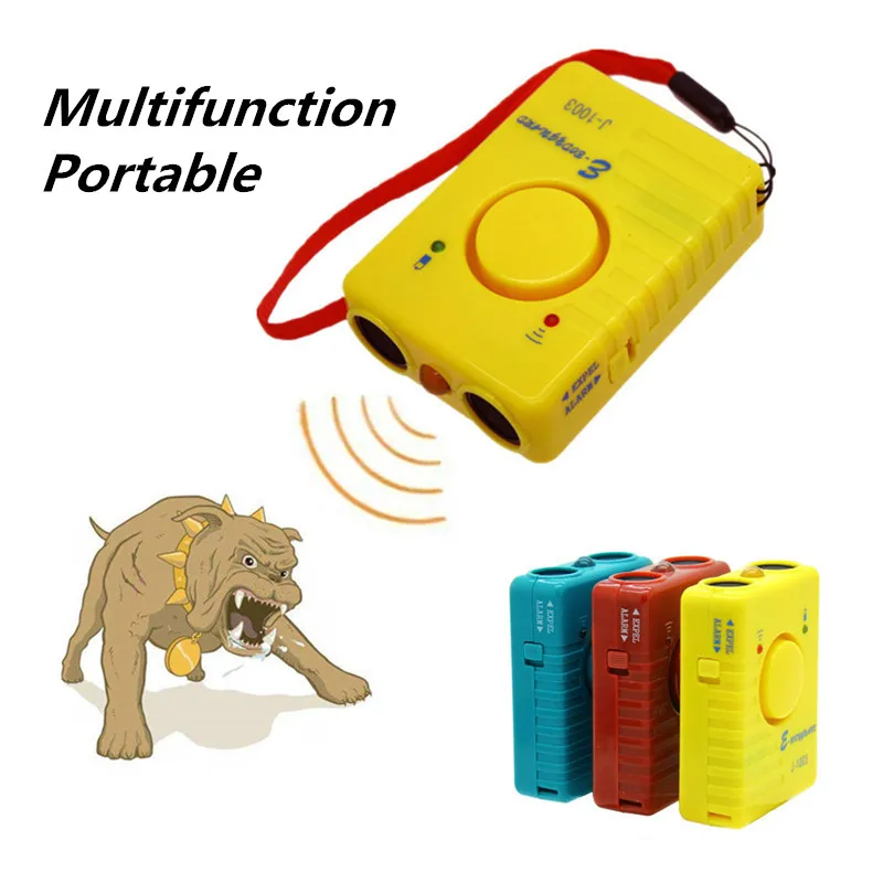

Portable Ultrasonic Dog Repeller Training Anti Barking Device Clicker With Led Light Barking Stop Repeller Travel Alarm Device