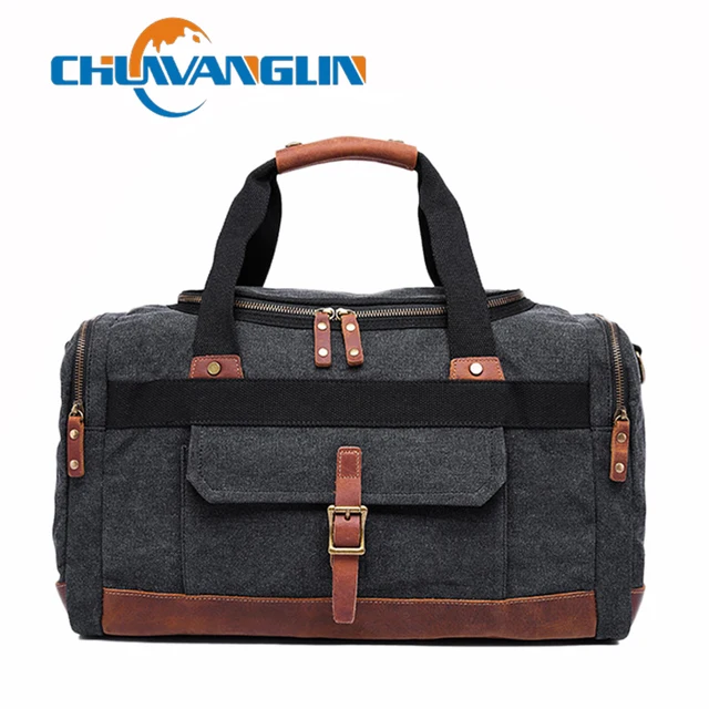 Chulin Canvas Leather Men Travel Bags Carry On Luggage Duffel Tote Large Weekend Bag Overnight Zdd836 In From Chulin Canvas Leather Men Travel Bags Carry On Luggage Duffel Tote Large Weekend Bag Overnight Zdd836 In From