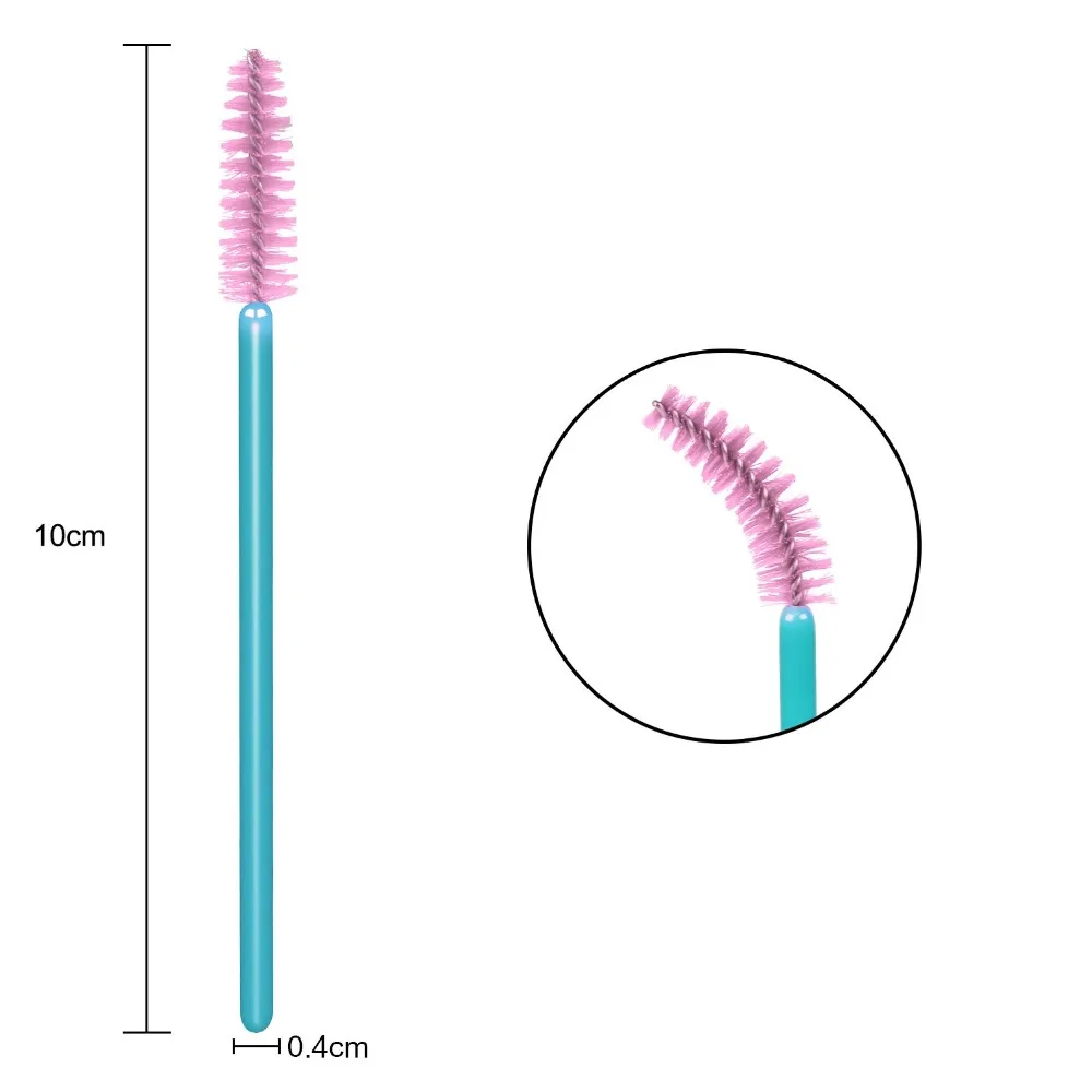 300 шт./лот одноразовые ресницы кисти для наращивания ресниц тушь для ресниц палочки для макияжа кисточки оптом Набор инструментов с синей ручкой