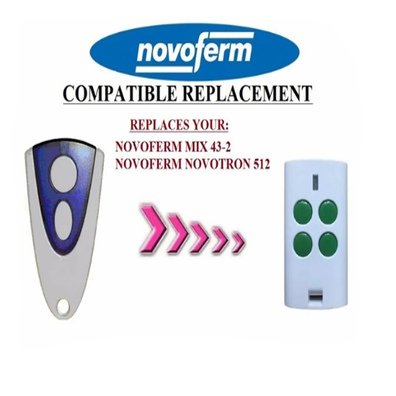 

1pcs Universal remote for NOVOFERM NOVOTRON 504 MAX43-4 433,92mhz Rolling code free shipping